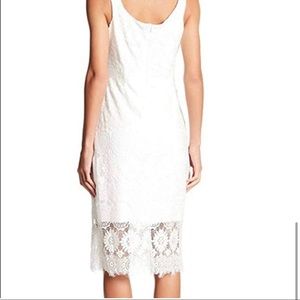 Betsy Johnson white lace midi dress